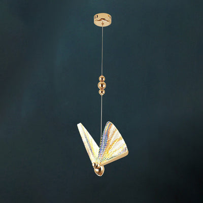 Contemporary Creative Butterfly Acrylic Iron Zinc Alloy LED Pendant Light For Bedroom