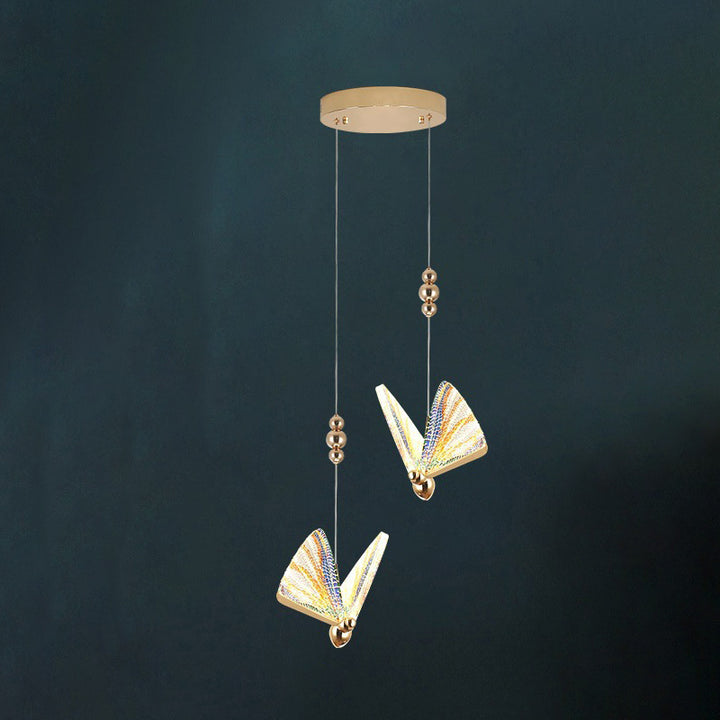 Zeitgenössische kreative Kurve Eisen Aluminium Silikon Acryl LED Kronleuchter Insel Licht für Esszimmer 
