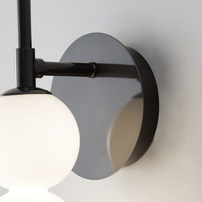 Contemporary Nordic Candied Haws Shape Beaded Glass Ball Brass LED Wall Sconce Lamp For Living Room