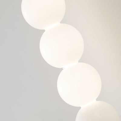 Contemporary Nordic Candied Haws Shape Beaded Glass Ball Brass LED Wall Sconce Lamp For Living Room