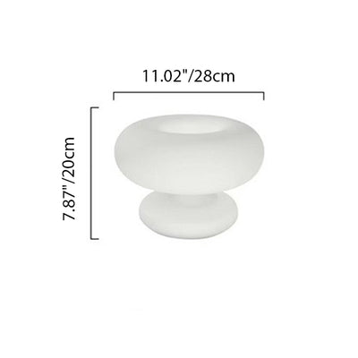 Lampe de table moderne Art Déco en verre en forme de beignet à 1 lumière pour chambre 