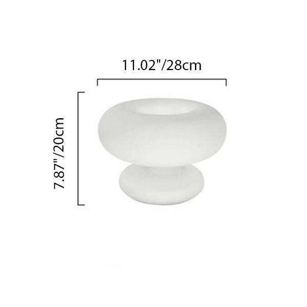 Lampe de table moderne Art Déco en verre en forme de beignet à 1 lumière pour chambre 