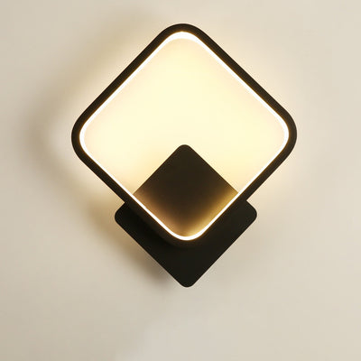 Zeitgenössische kreative runde quadratische Geweih-Eisen-Kunststoff-Silikon-LED-Wandleuchte für das Schlafzimmer 