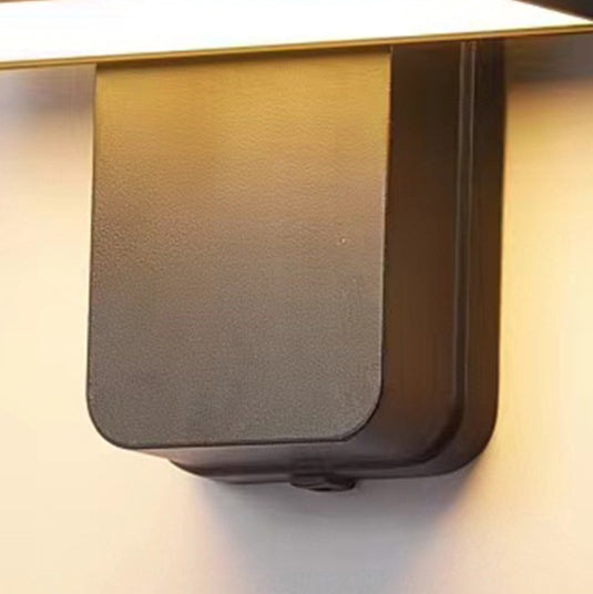 Moderne minimalistische wasserdichte rechteckige Schwenkkopf-Aluminium-Acryl-LED-Wandleuchte für den Außenbereich 