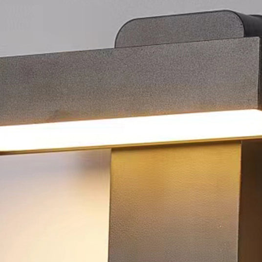 Moderne minimalistische wasserdichte rechteckige Schwenkkopf-Aluminium-Acryl-LED-Wandleuchte für den Außenbereich 