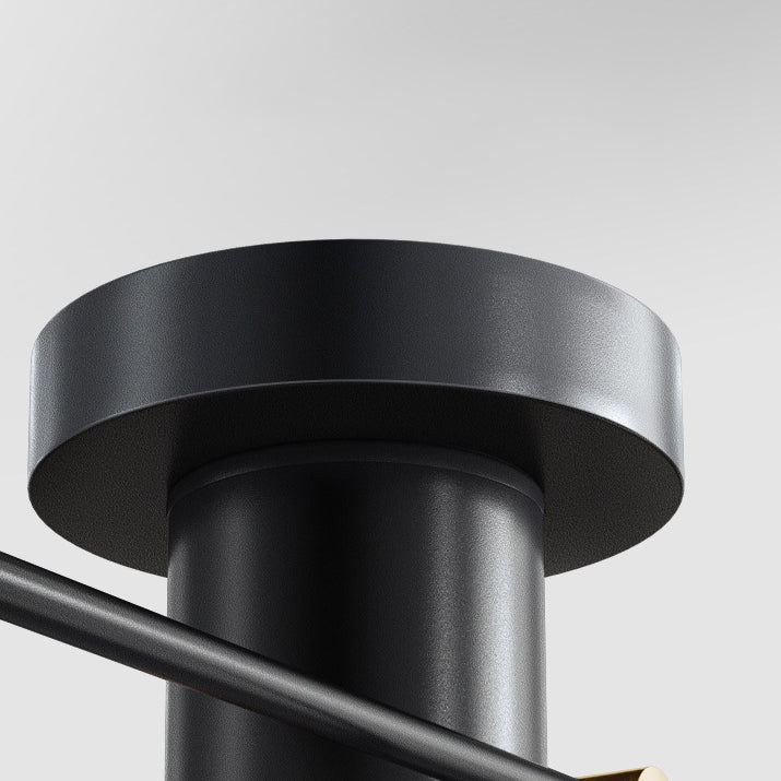 Lustre LED en acrylique et fer avec cercles nordiques contemporains pour salon 