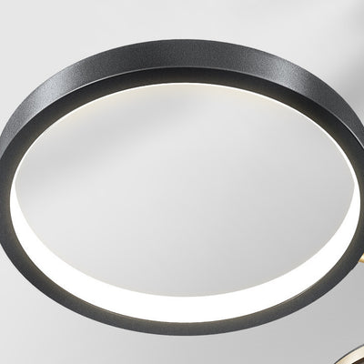 Zeitgenössischer nordischer Kreis Eisen Acryl LED Kronleuchter für das Wohnzimmer 