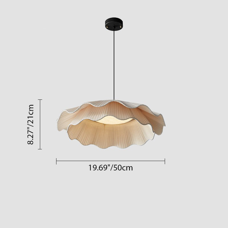 Traditionelle französische Doppelschicht-Stoff-Messing-LED-Pendelleuchte für das Wohnzimmer 
