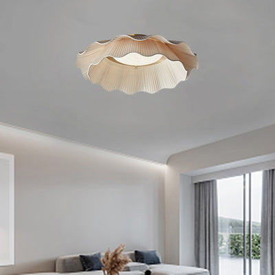 Traditionelle französische Doppelschichtstoff Messing LED Deckenleuchte für das Schlafzimmer 
