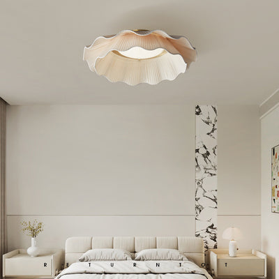 Traditionelle französische Doppelschichtstoff Messing LED Deckenleuchte für das Schlafzimmer 