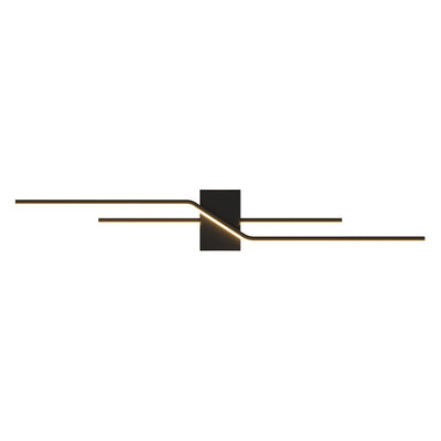 Moderne minimalistische lineare parallele Kreuz-Eisen-PVC-LED-Wandleuchte für das Wohnzimmer 