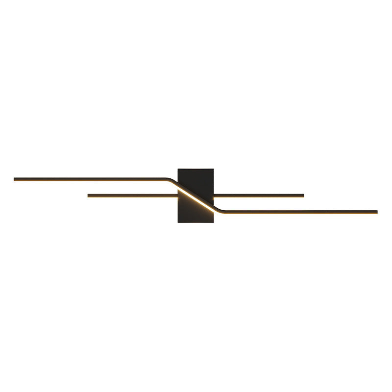 Moderne minimalistische lineare parallele Kreuz-Eisen-PVC-LED-Wandleuchte für das Wohnzimmer 