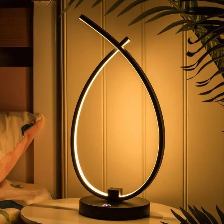 Modern Minimalist Water Drops Spiral Aluminum Silicone USB LED Table Lamp For Bedroom