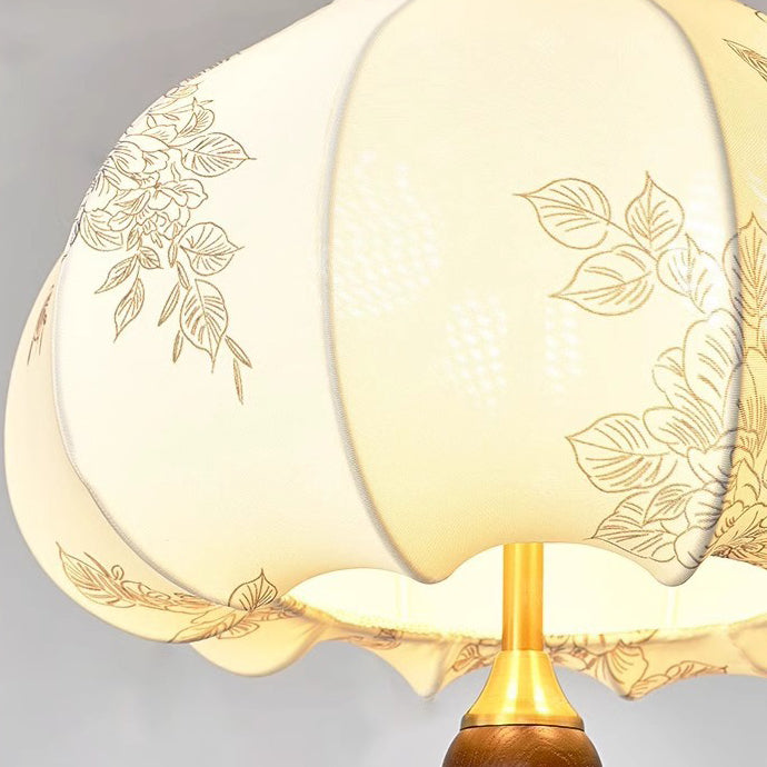 Traditionelles französisches rundes trapezförmiges Blumenmuster aus Holzstoff 1/3/5 - Leuchten Pendelleuchte für Wohnzimmer 