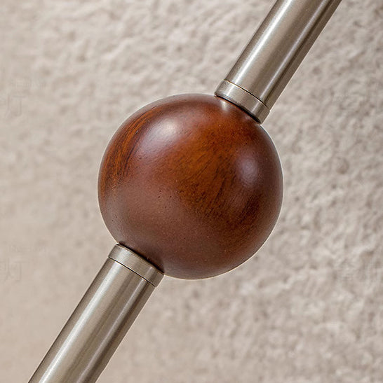 Traditionelle französische Kürbisform Blumenmuster Stoff Massivholz 3/5-Licht Kronleuchter für Wohnzimmer 