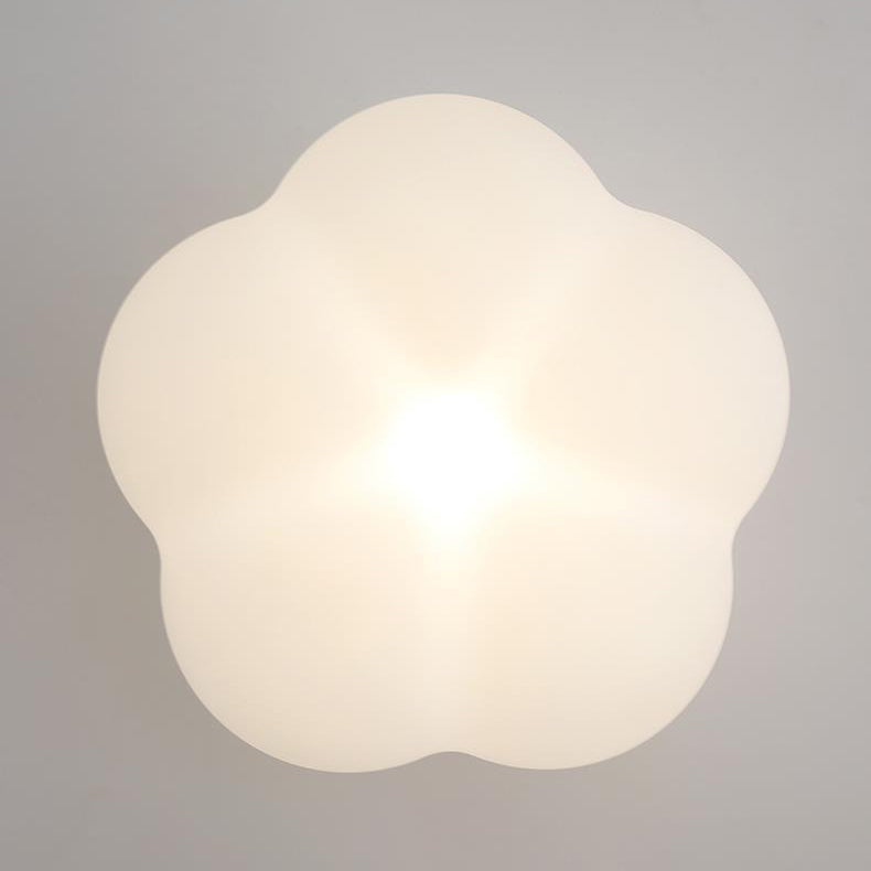 Zeitgenössische nordische Kürbisform Eisen PE 1-Licht Semi-Flush Mount Deckenleuchte für den Flur 