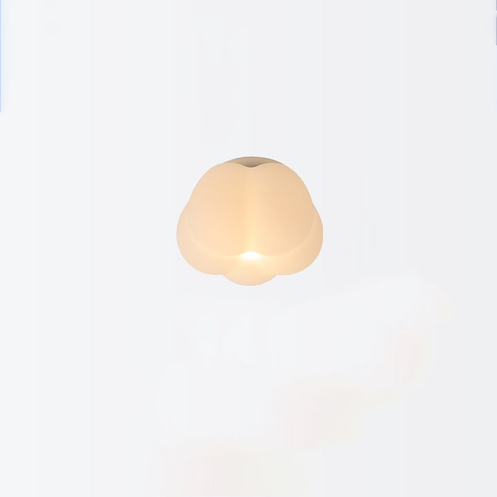 Zeitgenössische nordische Kürbisform Eisen PE 1-Licht Semi-Flush Mount Deckenleuchte für den Flur 
