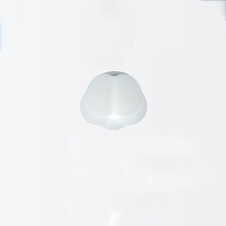 Zeitgenössische nordische Kürbisform Eisen PE 1-Licht Semi-Flush Mount Deckenleuchte für den Flur 