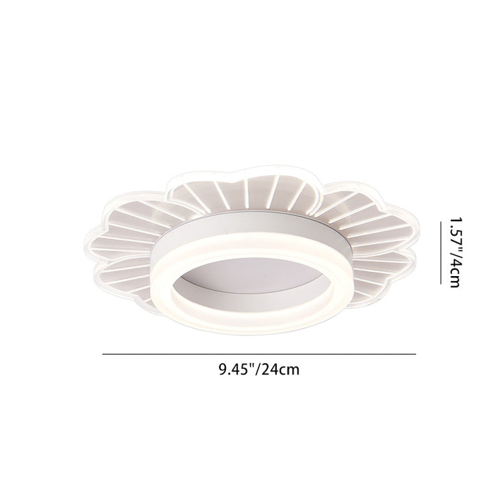 Luz de techo empotrada LED de hierro acrílico redonda nórdica contemporánea para pasillo 