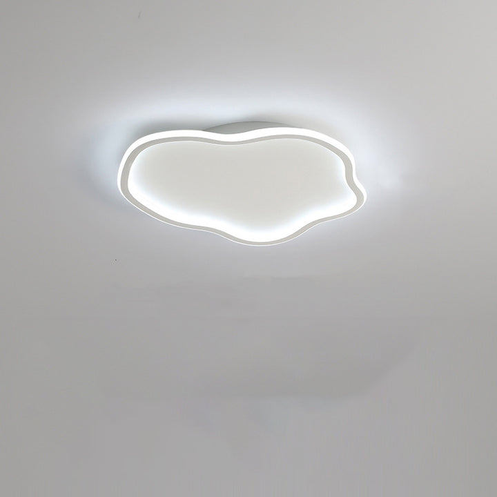 Modern Simplicity Cloud Shape Iron Acrylic LED Semi-Flush Mount Ceiling Light For Bedroom