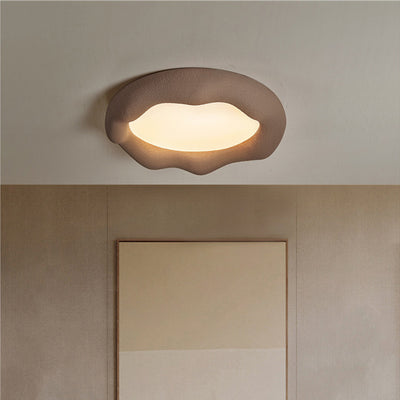 Zeitgenössische nordische Wolkenform Eisen Fiberglas Acryl LED Deckenleuchte für Schlafzimmer 