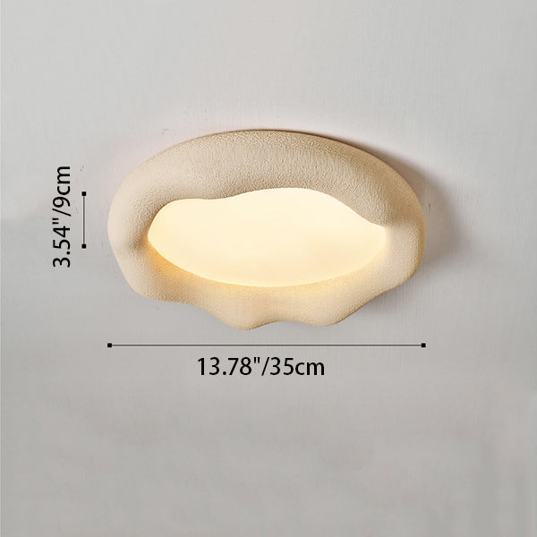Zeitgenössische nordische Wolkenform Eisen Fiberglas Acryl LED Deckenleuchte für Schlafzimmer 