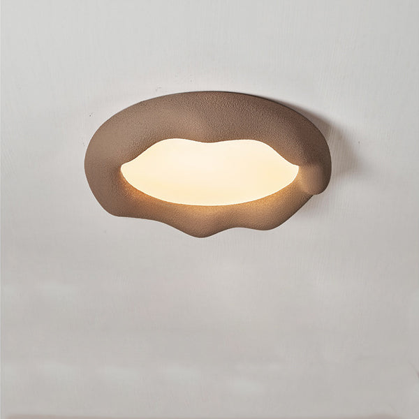 Zeitgenössische nordische Wolkenform Eisen Fiberglas Acryl LED Deckenleuchte für Schlafzimmer 
