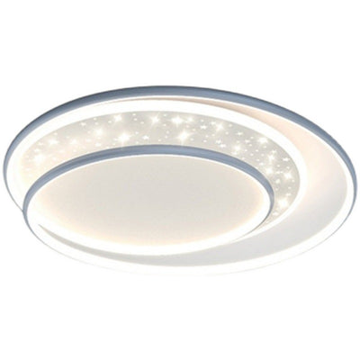 Luz de techo empotrada LED contemporánea creativa de hierro, aluminio y acrílico con cielo estrellado y diseño redondo hueco para sala de estar 