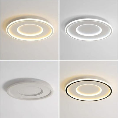 Luz de techo LED empotrada redonda minimalista moderna de acrílico y hierro para dormitorio 
