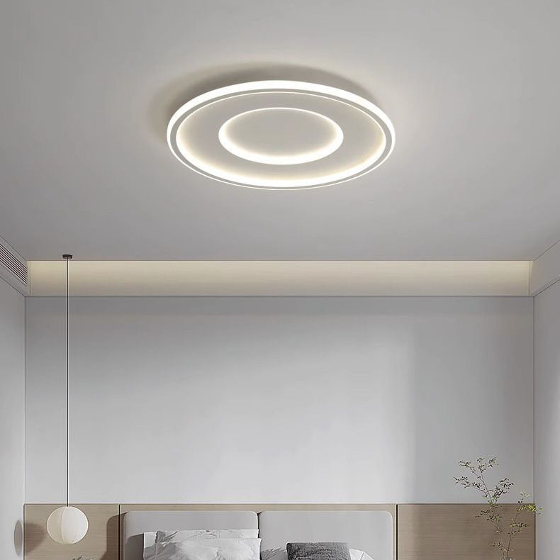 Luz de techo LED empotrada redonda minimalista moderna de acrílico y hierro para dormitorio 