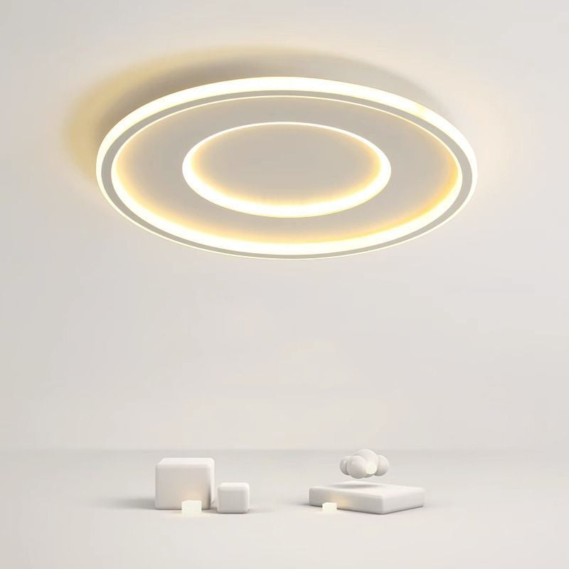 Luz de techo LED empotrada redonda minimalista moderna de acrílico y hierro para dormitorio 