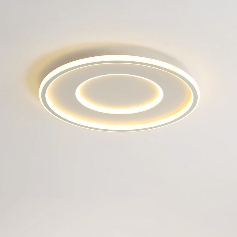 Luz de techo LED empotrada redonda minimalista moderna de acrílico y hierro para dormitorio 