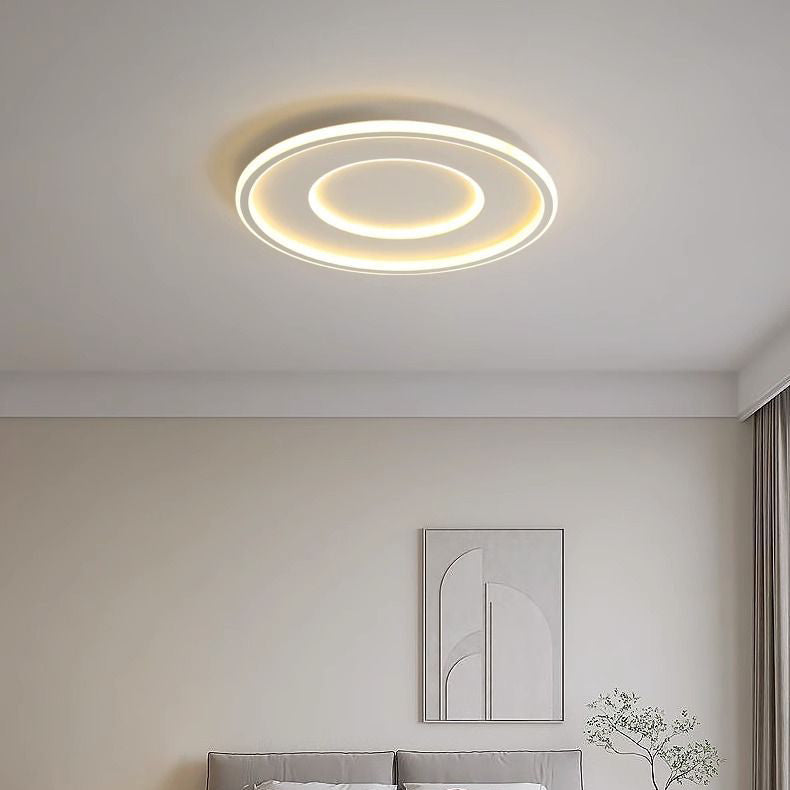Luz de techo LED empotrada redonda minimalista moderna de acrílico y hierro para dormitorio 