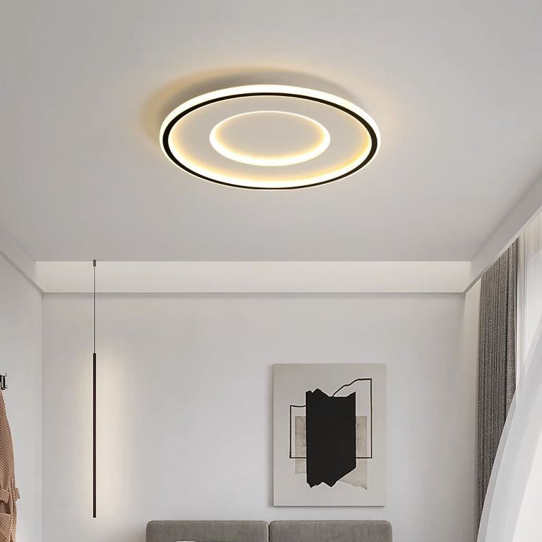 Luz de techo LED empotrada redonda minimalista moderna de acrílico y hierro para dormitorio 