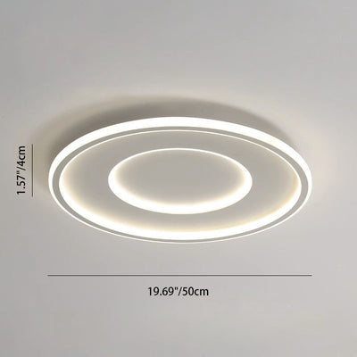 Luz de techo LED empotrada redonda minimalista moderna de acrílico y hierro para dormitorio 
