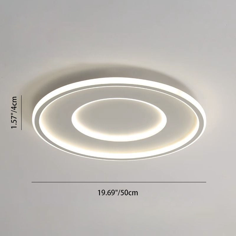 Luz de techo LED empotrada redonda minimalista moderna de acrílico y hierro para dormitorio 
