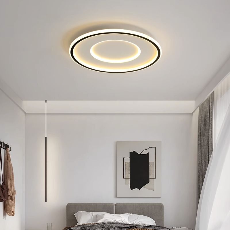 Luz de techo LED empotrada redonda minimalista moderna de acrílico y hierro para dormitorio 