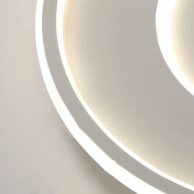Luz de techo LED empotrada redonda minimalista moderna de acrílico y hierro para dormitorio 
