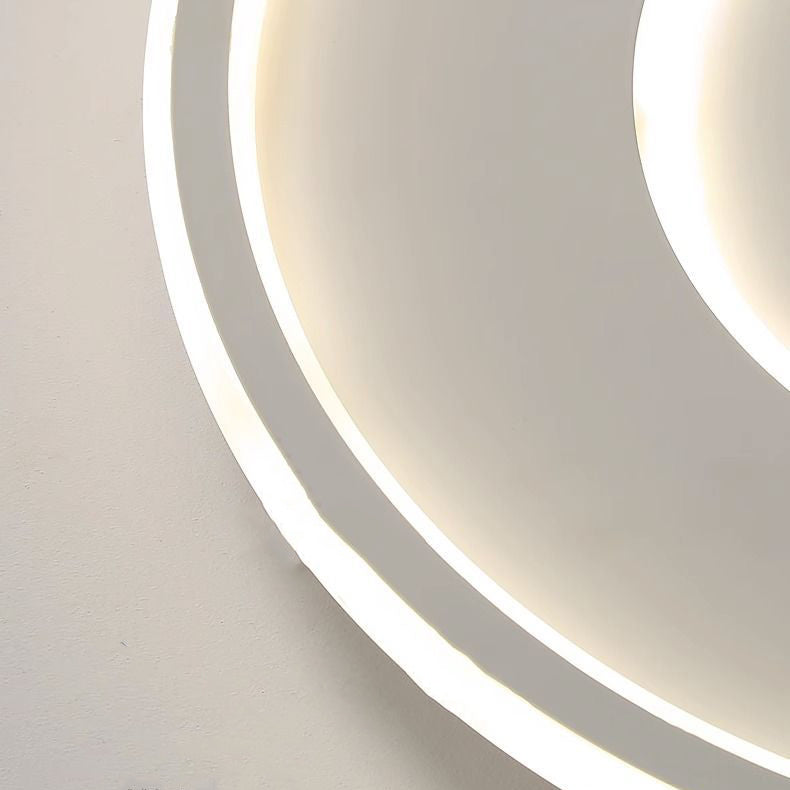Luz de techo LED empotrada redonda minimalista moderna de acrílico y hierro para dormitorio 