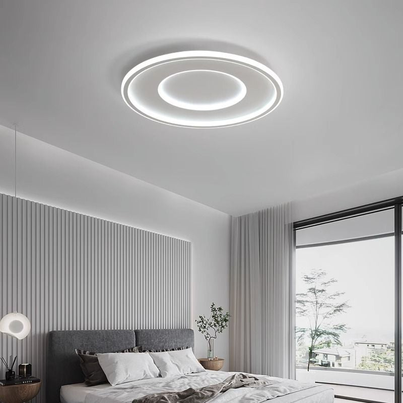 Luz de techo LED empotrada redonda minimalista moderna de acrílico y hierro para dormitorio 