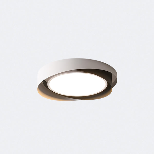 Luz de techo LED montada al ras con anillo de círculo multicapa geométrico de acrílico y hierro creativo contemporáneo para sala de estar 