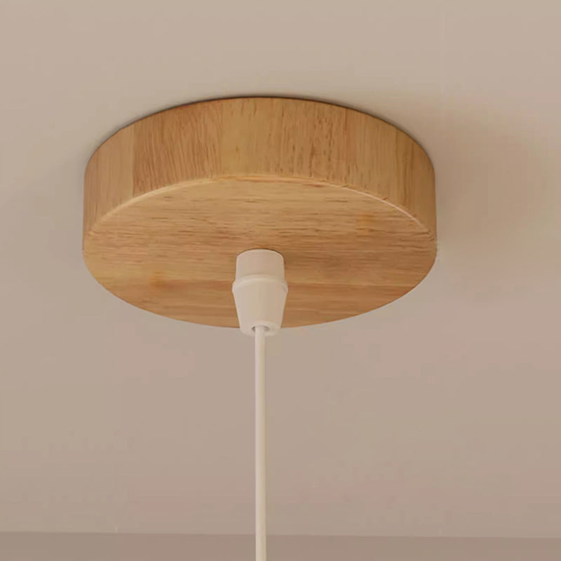 Suspension Luminaire 1 Lumière en Forme de Jupe à Pétales en Bois PLA Traditionnel Français pour Salon 