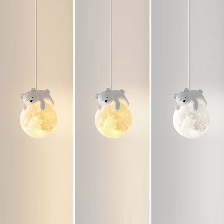 Contemporary Creative Kids Rabbit Bear Animal Iron Resin PLA 1-Light Wall Sconce Lamp For Bedroom