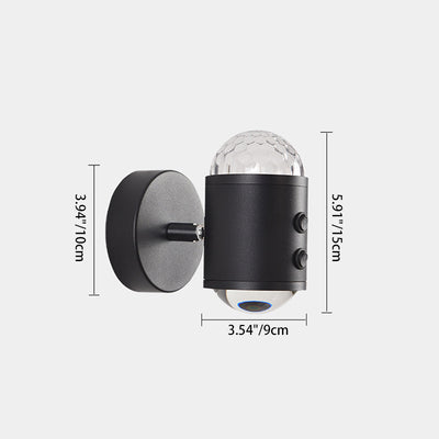 مصباح حائط LED USB حديدي بأسطوانة حديثة بأسلوب الحد الأدنى لشروق وغروب الشمس للممر 