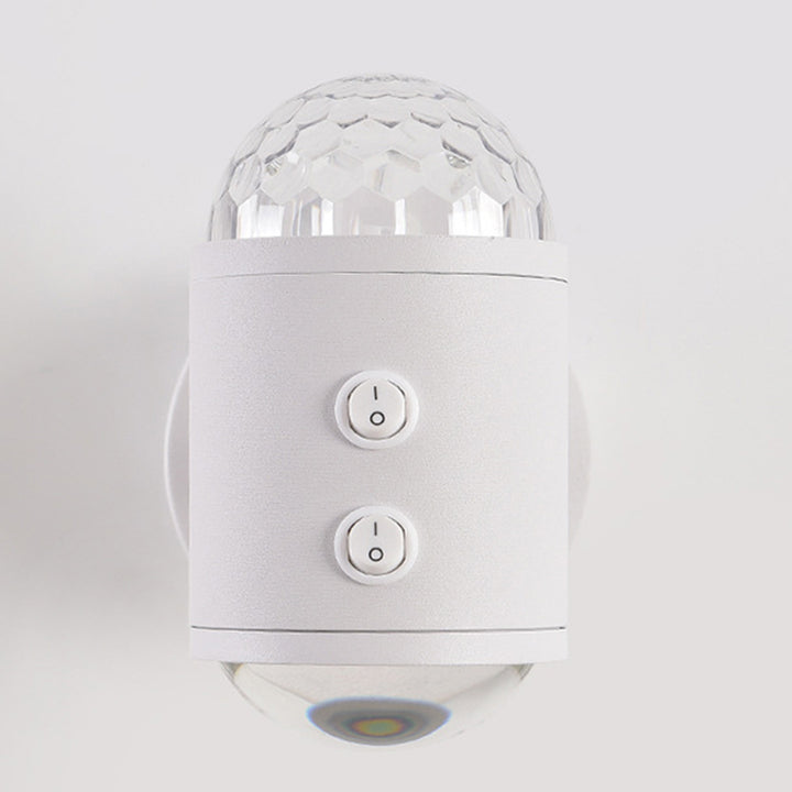 Lámpara de Aplique de Pared LED USB de Hierro Cilíndrico Minimalista Moderna para Pasillo con Amanecer y Atardecer 