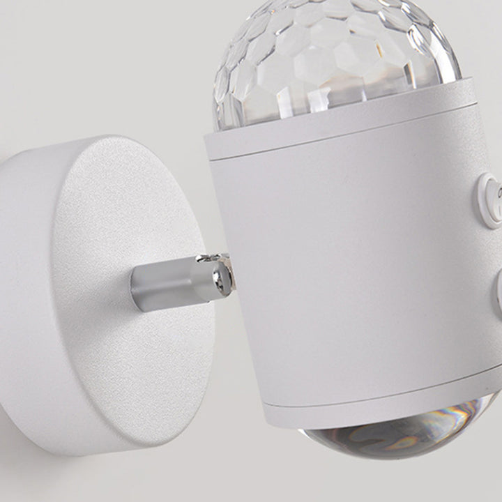 Lámpara de Aplique de Pared LED USB de Hierro Cilíndrico Minimalista Moderna para Pasillo con Amanecer y Atardecer 