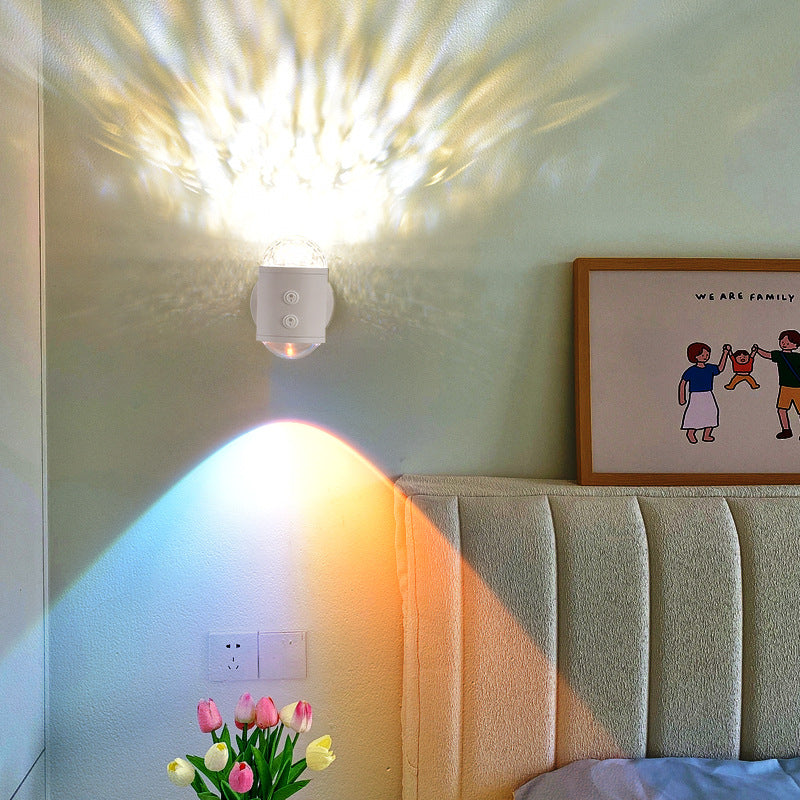 Lámpara de Aplique de Pared LED USB de Hierro Cilíndrico Minimalista Moderna para Pasillo con Amanecer y Atardecer 
