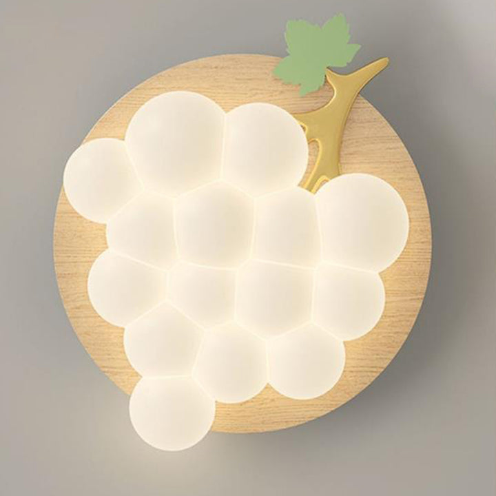 Zeitgenössische kreative Kindertrauben-Eisen-PE-LED-Deckenleuchte für das Schlafzimmer 