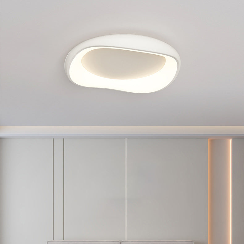 Modern Simplicity Irregular Round Iron Acrylic LED Flush Mount Ceiling Light For Bedroom