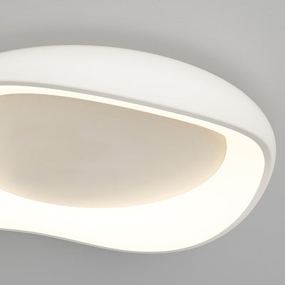 Modern Simplicity Irregular Round Iron Acrylic LED Flush Mount Ceiling Light For Bedroom